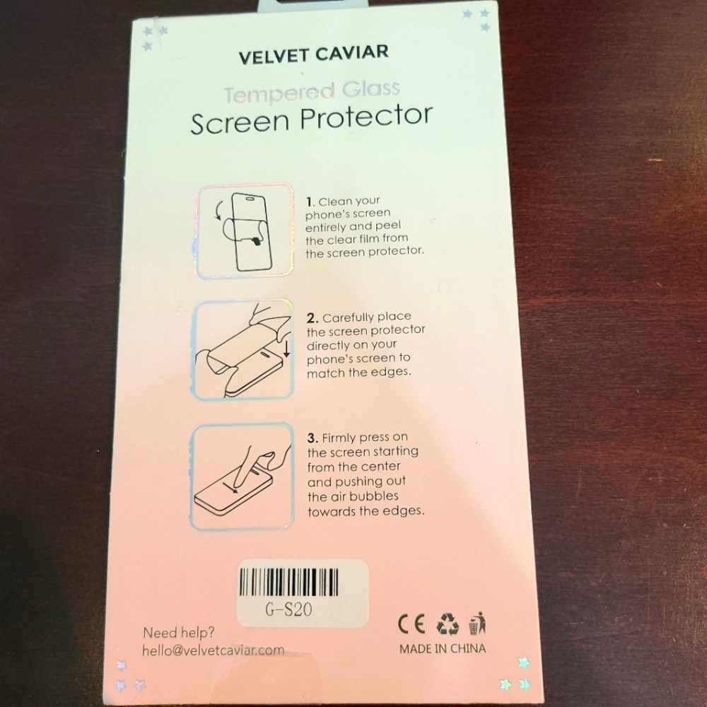 Velvet Caviar Tempered Glass Screen Protector Samsung Galaxy S20